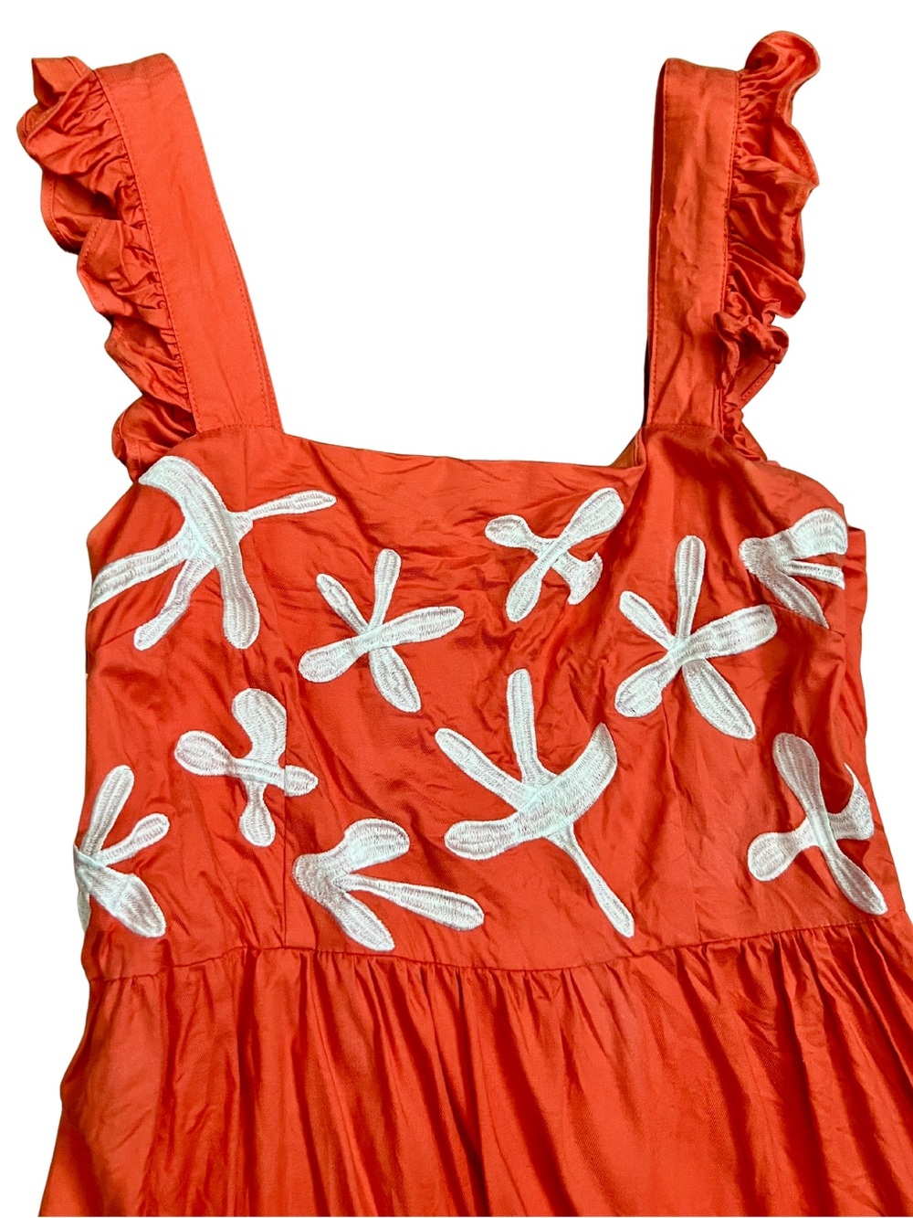 Crosby by Mollie Burch Coral Embroidered Maxi Dress XS - Picture 2 of 7